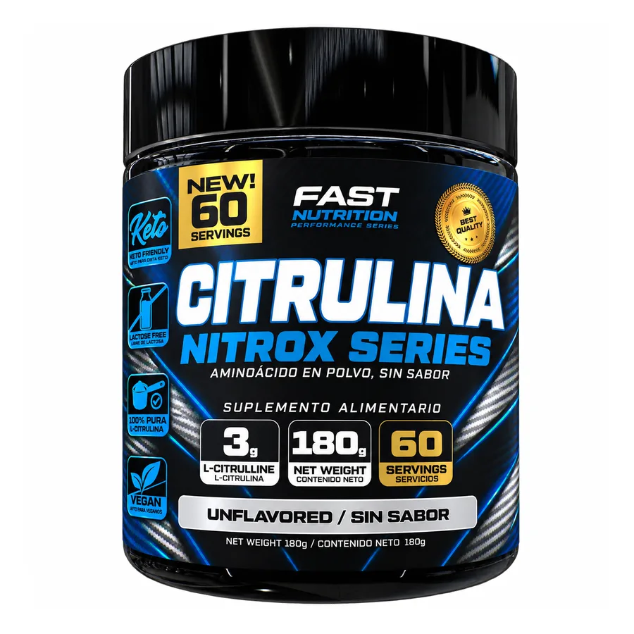 Citrulina Nitrox Series 60 serv Fast Nutrition - Sin sabor